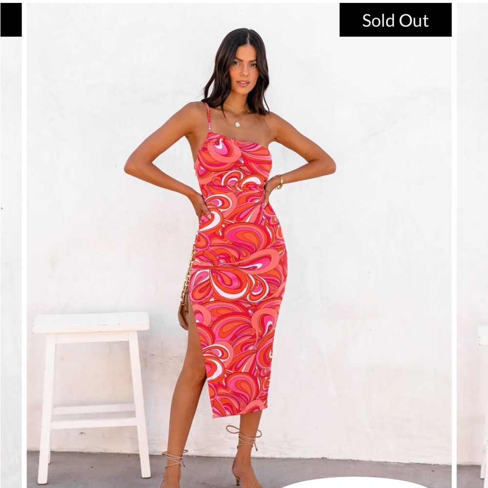 RICCI ONE SHOULDER
CUTOUT MIDI